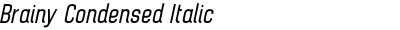 Brainy Condensed Italic